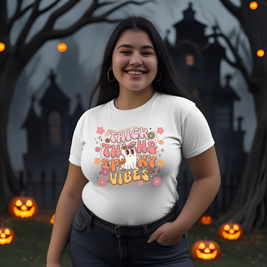 Thick Thighs Spooky Vibes T Shirt